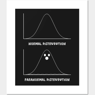 Paranormal Distribution - Funny Halloween Science Posters and Art